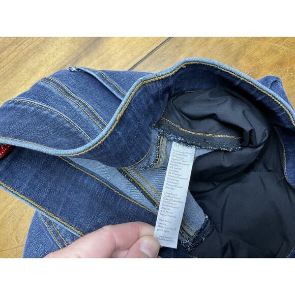 Spanx Distressed Ankle Skinny Jeggings Medium Wash Cotton Blend Small Raw Hem - Picture 5 of 8